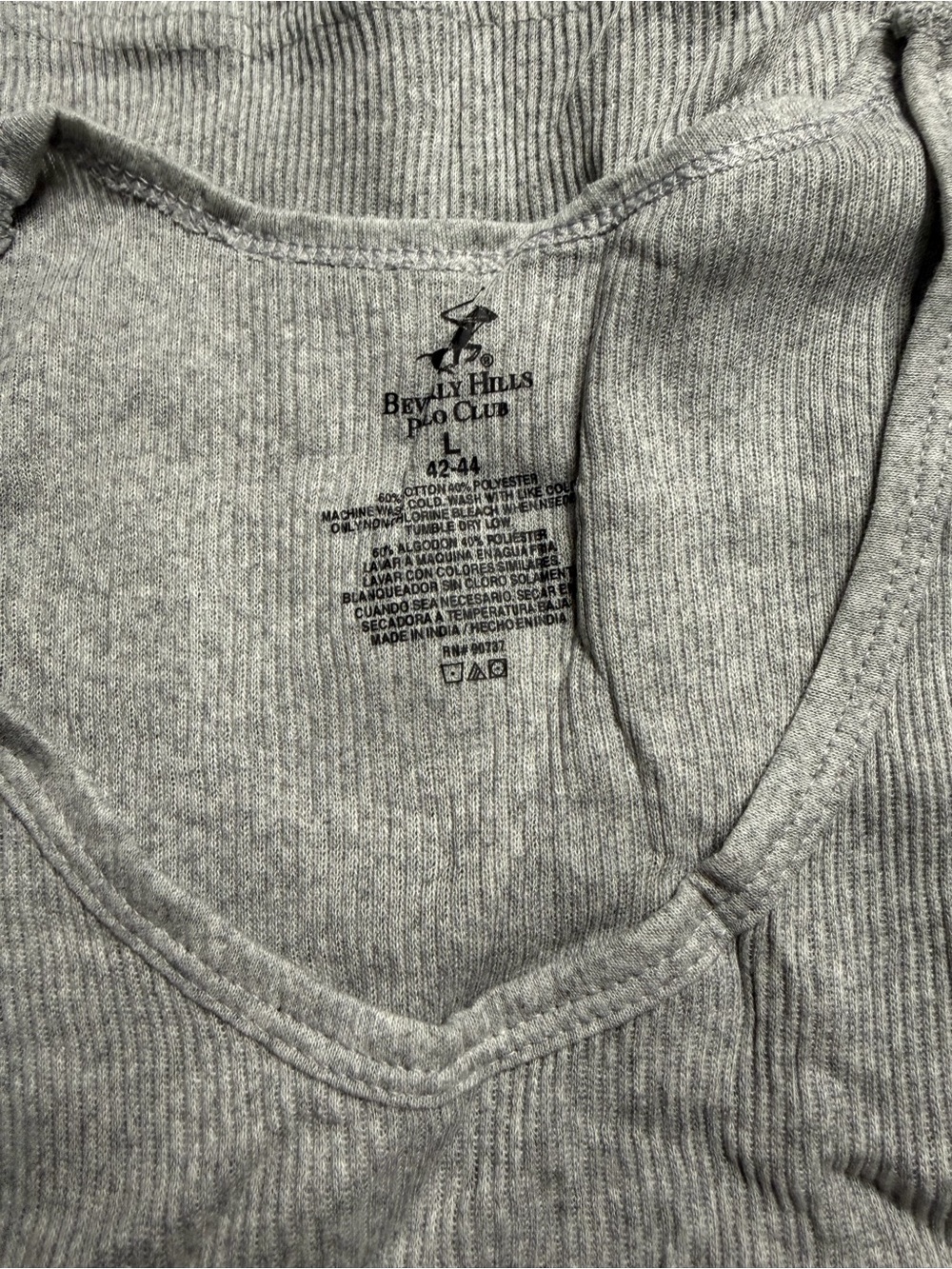 Beverly Hills Polo Club Men's Tank Top Set - Navy, Black, White, Gray - Picture 4 of 5